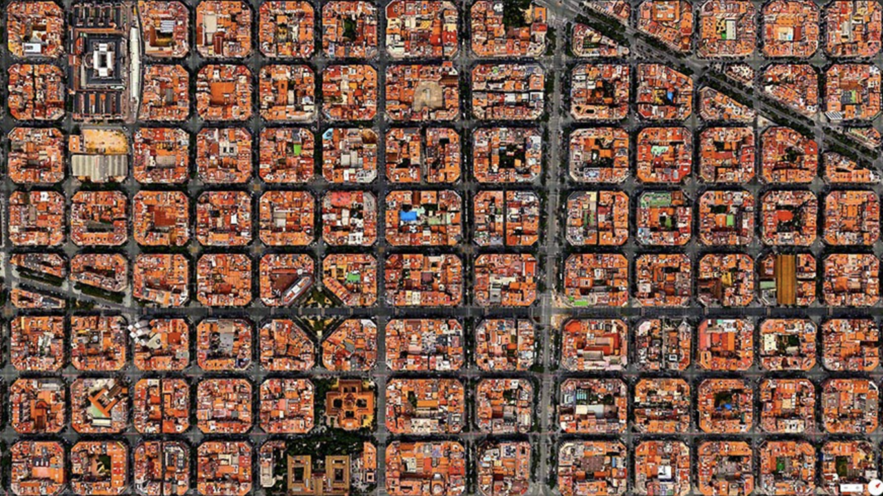 バルセロナ新市街上空から